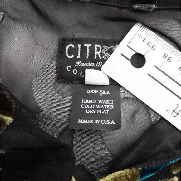 Citronβ Santa Monica Velvet Burnout Silk Blouse - Jewel-Tone Artwear - Picture 7 of 7